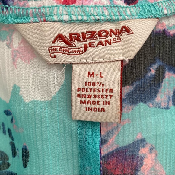 Arizona New Without Tag Floral Kimono With Pockets Size M/L. - Picture 3 of 5